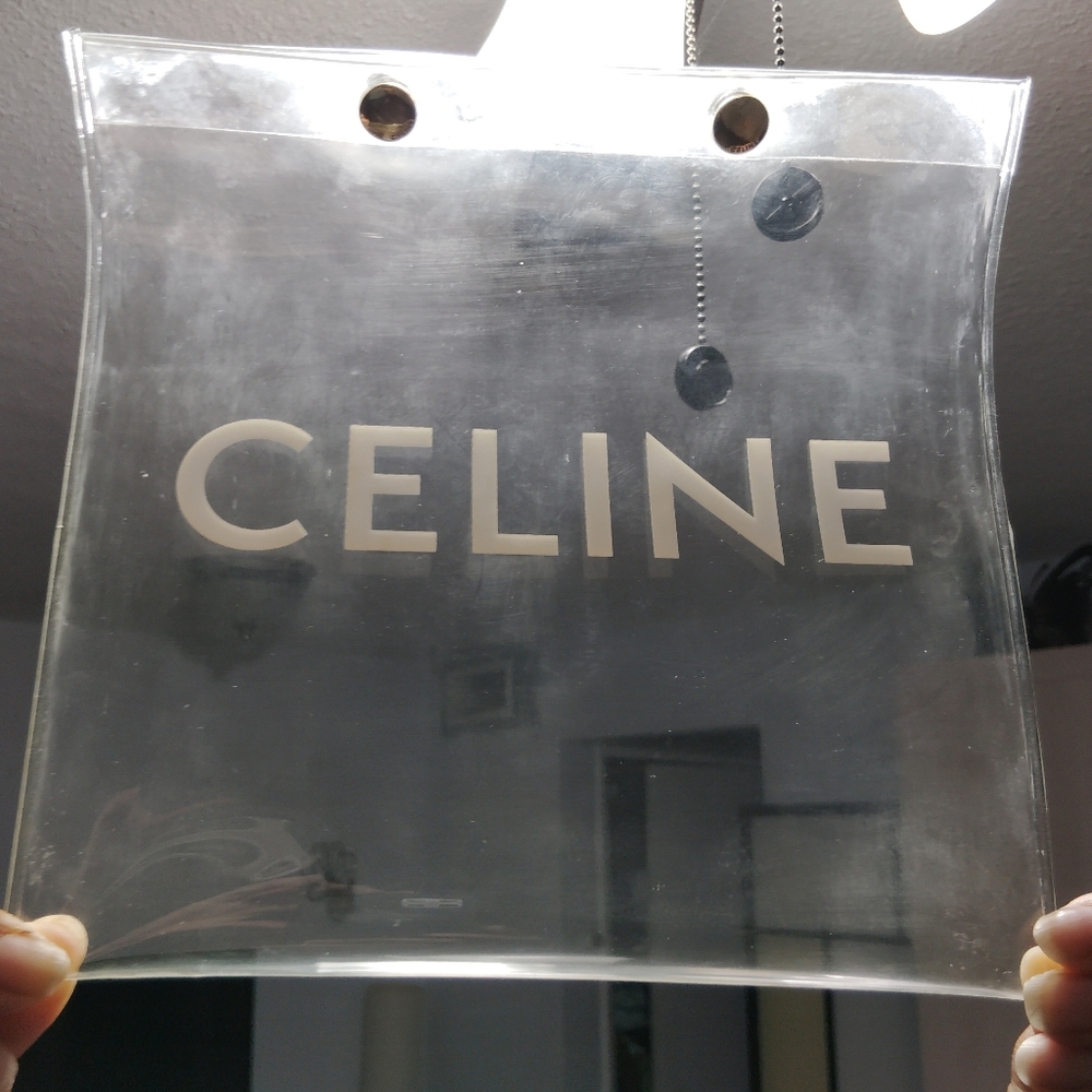 Celine Clear PVC/ Plastic Pouch 8" x 8" - Picture 8 of 8